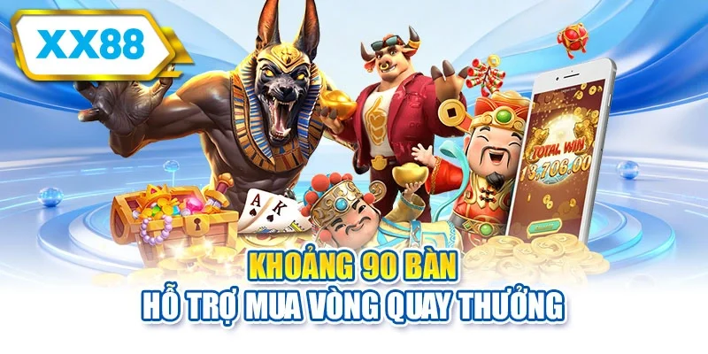 Khoảng 90 bàn hỗ trợ mua vòng quay thưởng