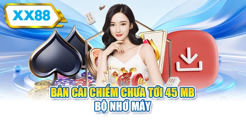Bản cài chiếm chưa tới 45 MB bộ nhớ máy